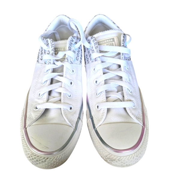Converse Iridescent Women's White Sneakers Size 9 - Picture 1 of 8